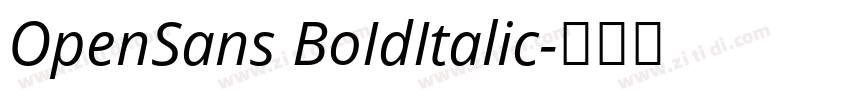 OpenSans BoIdItalic字体转换
